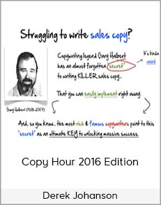 Derek Johanson - Copy Hour 2016 Edition