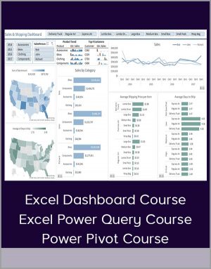 Excel Dashboard Course + Excel Power Query Course + Power Pivot Course