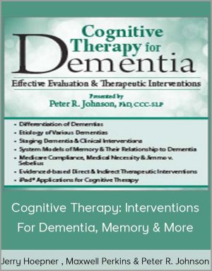 Jerry Hoepner , Maxwell Perkins & Peter R. Johnson – Cognitive Therapy