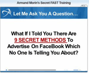 Armand Morin - Facebook Ad Secret Training