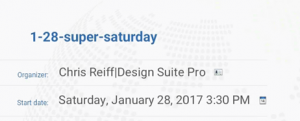 Chris Reiff - 1-28 Super Saturday (5 day training)