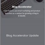 Chris Lee - Blog Accelerator Update