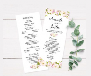 DIY Wedding Program