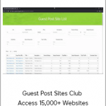 Guest Post Sites Club – Access 15,000+ Websites