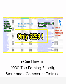 eComHowTo - 1000 Top Earning Shopify Store and eCommerce Training