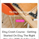 Etsy Crash Course - Getting Started On Etsy The Right Way For 2019 And Beyond