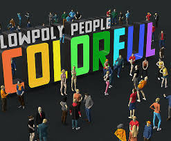 Cubebrush – Lowpoly People Colorful 3d Models