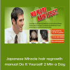 Japanese Miracle hair regrowth manual Do it Yourself 2 Min a Day