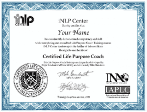 iNLP Center - Life Purpose Coach Specialty Certification Training