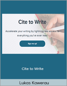 Lukas Kawerau - Cite to Write