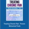 Martha Teater - Treating Chronic Pain - Proven Behavioral Tools