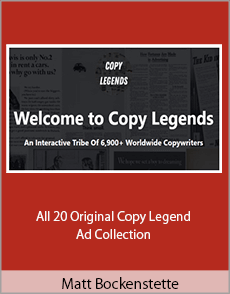 Matt Bockenstette - All 20 Original Copy Legend Ad Collection