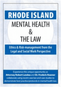 Robert Landau And Frederic G. Reamer - Rhode Island Mental Health And The Law - 2020