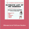 Ellie Talks Money - Ultimate List of 150 Ecom Vendors