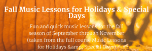 Gena Mayo - Fall Music Lessons for Holidays and Special Days